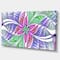 Designart - Flower like Fractal Stained Glass - Abstract Wall Art Canvas